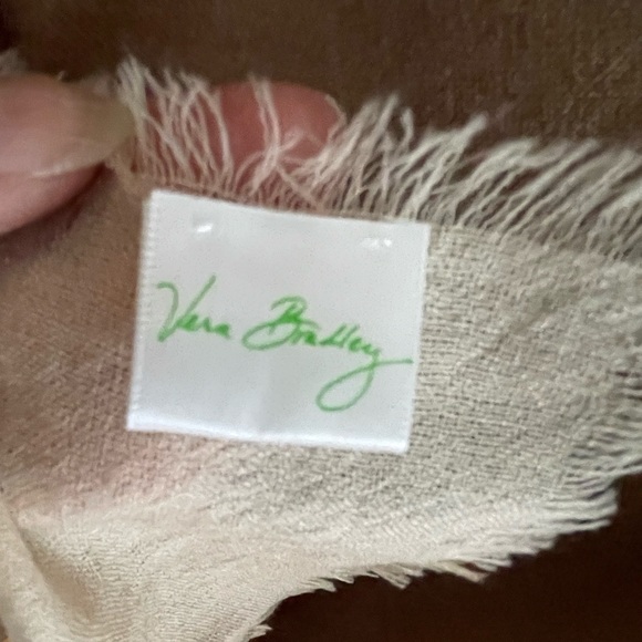 Vera Bradley Brown Ombre Scarf Lightweight Wool - Picture 3 of 4
